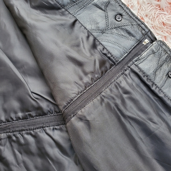 Genuine Leather Coat Black Jacket Sz XL - Picture 10 of 14